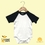 Custom The Laughing Giraffe Short Sleeve Cotton baby Raglan - Black, Price/piece