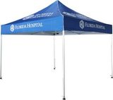 Custom 10X10 FT Aluminum Tent Frame w/ Canopy & Carry bag on Wheels- Full color sublimated, 10' L x 10' W x 8' H