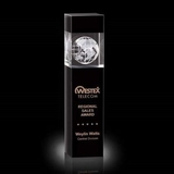 Custom Exeter Globe Optical Crystal Award (9 3/4
