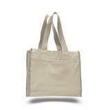 Blank Canvas Gusset Tote with Web Handles, 14