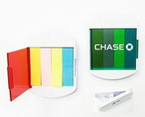 Custom Large Magnetic Memo Clip Holder with 4 Colored Sticky Flags