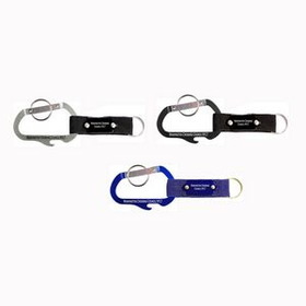 Custom Carabiner with Bottle Opener and Metal Plate, 6" W x 1 7/8" H