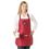 Custom Colored Full/ Medium Length Twill Bib Apron with Pouch - 1 Color (22"x24"), Price/piece