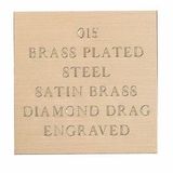 Custom Satin Brass Plated Steel Engraving Sheet Stock (12