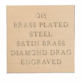 Custom Satin Brass Plated Steel Engraving Sheet Stock (12"X24"X0.015")