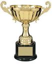 Custom Gold Plated Aluminum Cup Trophy w/ Plastic Base (8.5