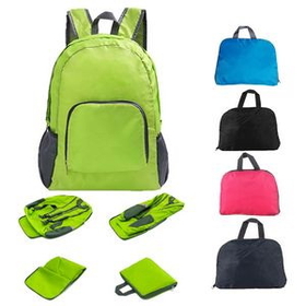 Custom Foldable Travel Backpack, 11 7/8" L x 6 3/8" W x 16 1/2" H