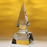 Custom Awards-optical crystal award/trophy 9-1/2 inch high, 4