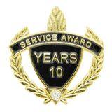 Blank Service Award Lapel Pins (10 Years), 1 1/4