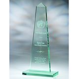 Custom Obelisk Jade Glass Award - Medium (Screened)
