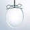 Custom Beveled Clear Glass Ornament - Oval - Screened, 4" H X 3" W, Price/piece