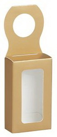 Blank Metallic Gold Bottle Hanger Favor Box, 2 1/4" L x 1 1/8" W x 3 7/8" H