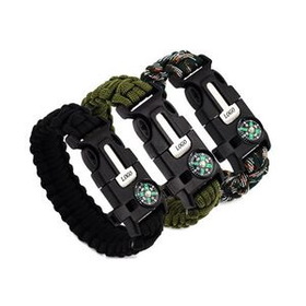 Custom Multifunction Survival Bracelet, 9" L x 1" W