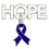 Blank Hope Pin with Blue Ribbon Charm, 1 1/4" W x 1 1/4" H, Price/piece