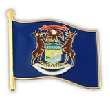 Blank Michigan State Flag Pin