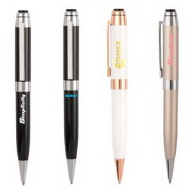 Custom Compact Metal Series Ballpoint Pen, 5.43" L x 0.51" W