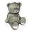 Blank Animal Pin - Teddy Bear Pin, Antique Silver, 5/8" W X 7/8" H, Price/piece