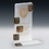 Custom Abacus Art Glass Award w/ Tortoise Shell Brown Accent, 7" W x 10 1/4" W x 3" D, Price/piece