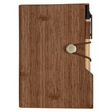Custom Woodgrain Look Notebook With Sticky Notes And Flags, 4