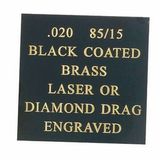 Custom Black Coated 85/15 Brass Engraving Sheet Stock (12