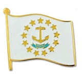 Blank Rhode Island State Flag Pin