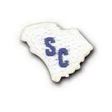 Custom State Shape Embroidered Applique - South Carolina