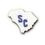 Custom State Shape Embroidered Applique - South Carolina, Price/piece