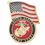 Blank Military Award Pins (U.S. Marine Corps & American Flag), 1 1/8" W, Price/piece