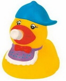 Custom Mini Rubber Baby Duck (W/ Bottle)