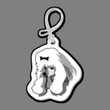 Custom Dog (Poodle, Head) Bag Tag