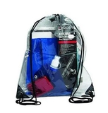 Custom Pvc Clear Drawstring Backpack, 16.93
