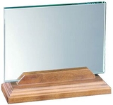 Custom Extra Large Horizontal Desk Plaque with Beveled Walnut Base, 8