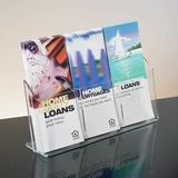 Custom 3-pocket Clear Acrylic Brochure Holder - Countertop