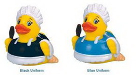 Custom Rubber House Keeper Duck, 3 1/4" L x 3" W x 3 1/8" H