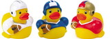 Custom Rubber Football Duck, 3 1/4" L x 3 1/4" W x 3" H