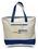 Custom 12 Oz. 2 Tone Canvas Zipper Tote Bag - 1 Color (18"x14"x4 1/2"), Price/piece