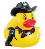 Custom Rubber Western Sheriff Duck, 3 1/2