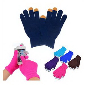 Custom Touch Screen Knit Gloves, 7.5" L