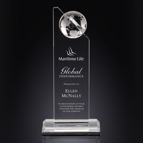 Custom Global Excellence Glass Award (10"x4"x3")