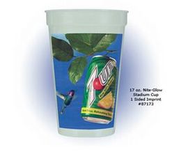 Custom 17 Oz. Nite Glow Smooth Stadium Cup (Full Color Digital/ 1 Side)