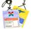 Custom Popular Non-Woven Convention Pouches with Rope Lanyard, 5.5" H x 4.92" W, Price/piece