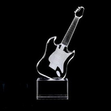 Custom Crystal Guitar Music Award (Sandblasted), 10