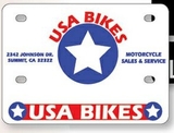 Custom Motorcycle License Plates -.055