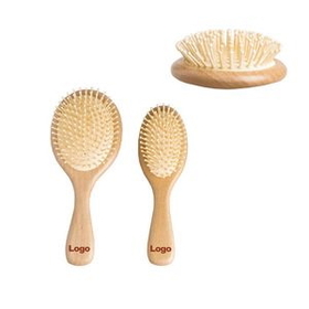 Custom Nature Beech Wooden Hair Brush Detangling Scalp Massage Hair Combs, 8 4/5" L x 6 4/5" W