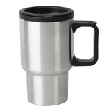 Custom 16 Oz. Stainless Steel Travel Mug w/ Plastic Liner, 5 3/4