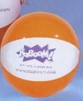 Custom Inflatable 2 Tone Beachball / 9" - Orange/White