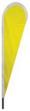 Custom FM Yellow Nylon Tear Drop Attention Flag, 10' H x 30