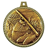 Custom Stock Medal w/ Rope Edge (Fishing) 2 1/4