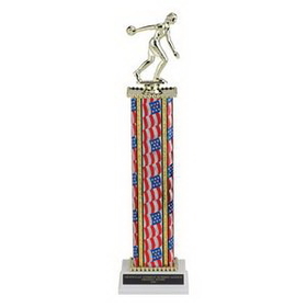 Custom Single Column Stars & Stripes Trophy (16")
