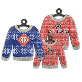 Custom 3D Gallery Print Collection Ugly Sweater Ornaments (Mini Size Laser Imprinted), 1.875" L